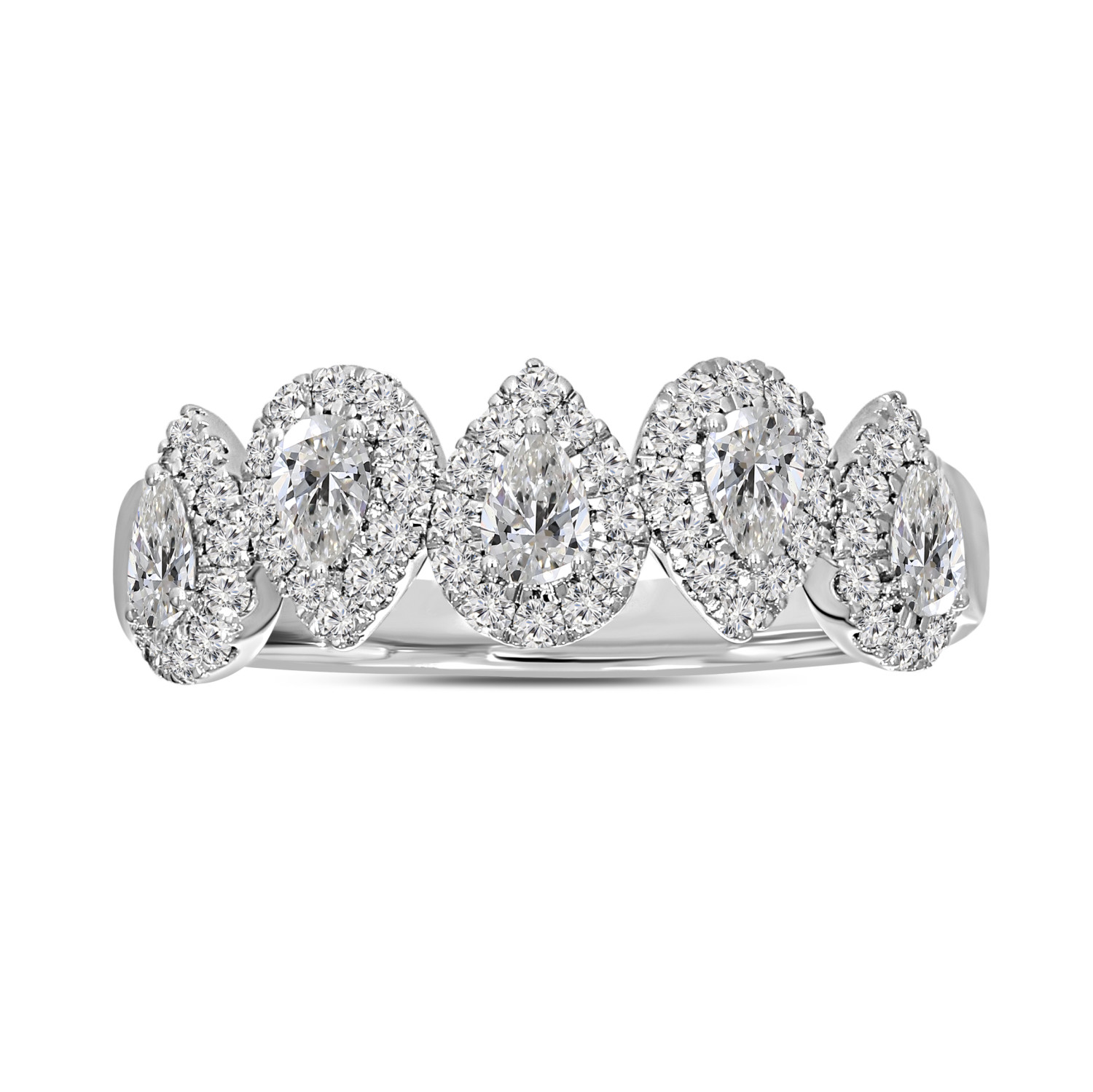 Cascade Halo Diamond Ring