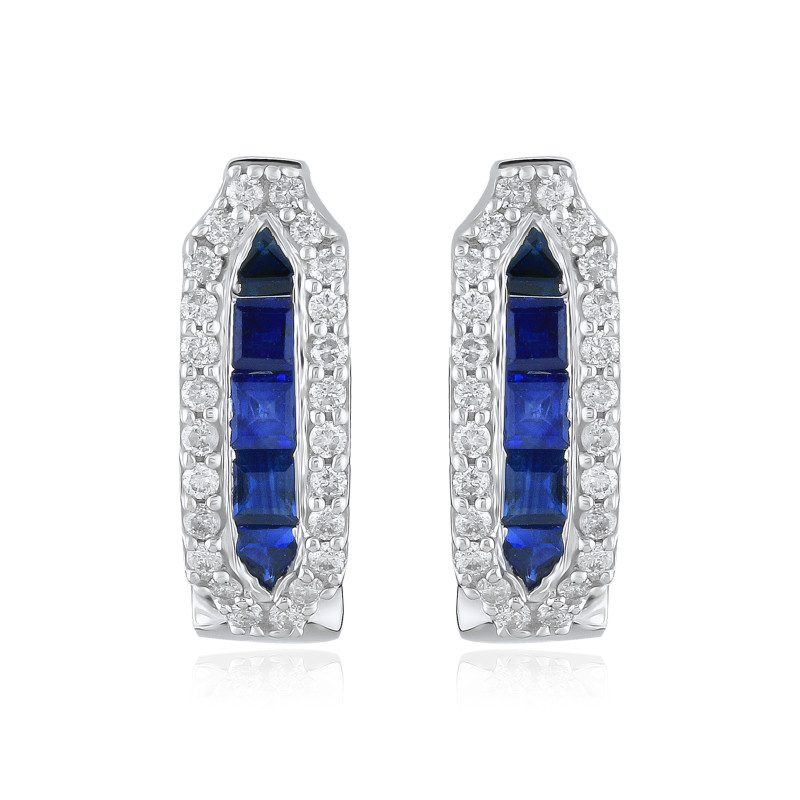 Midnight Majesty Sapphire & Diamond Earrings