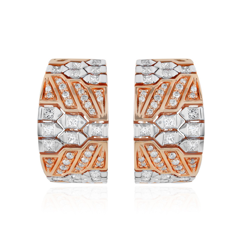 Aurora Rose Diamond Hoops