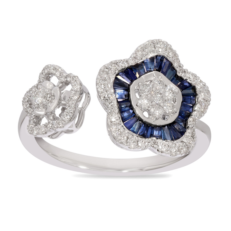 Midnight Bloom Diamond Ring