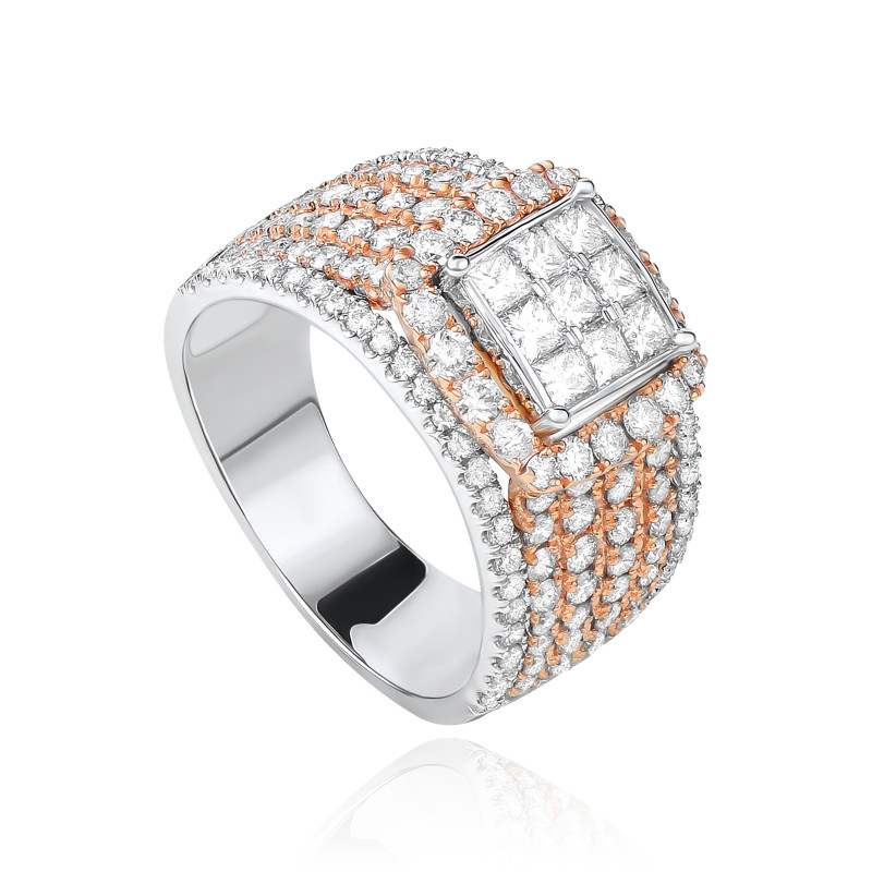 Noble Grid Diamond Ring