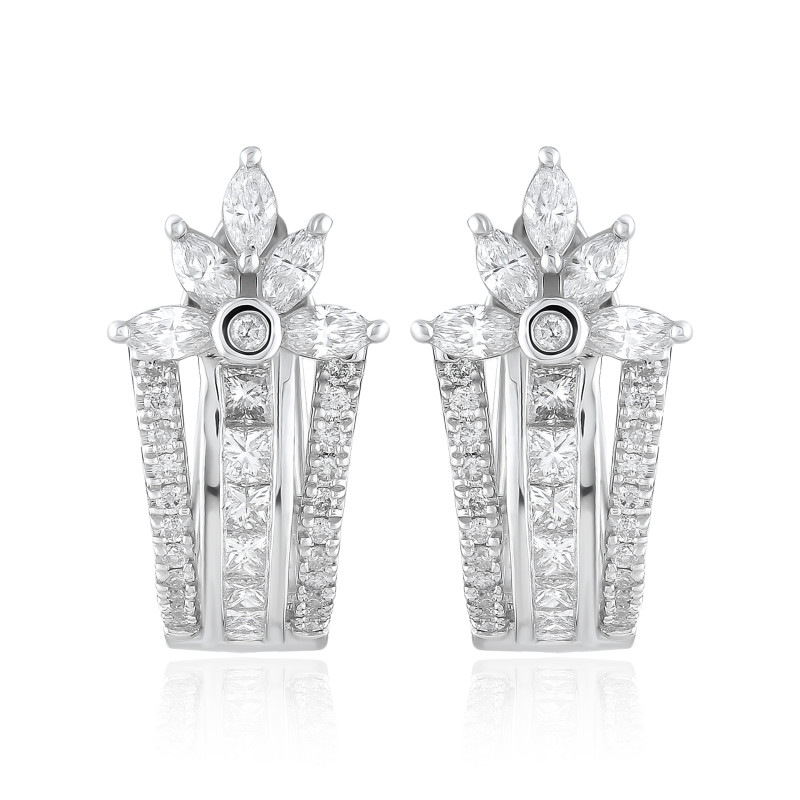 Lustre Arc Diamond Hoop