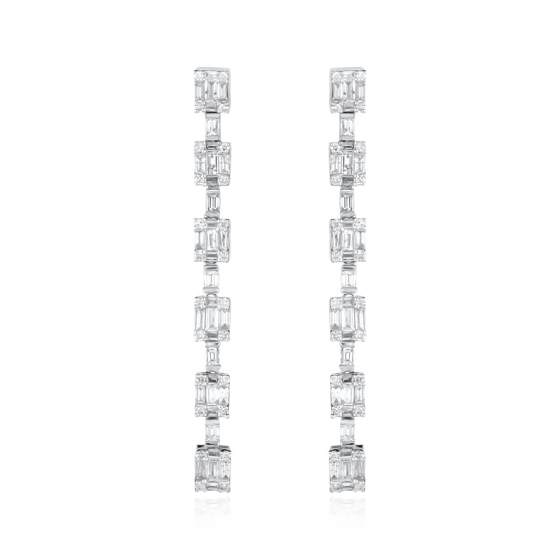 Radiant Stream Diamond Earrings
