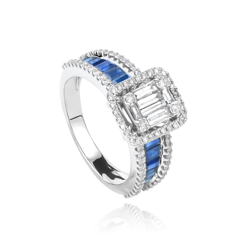 Regal Radiant Sapphire Ring