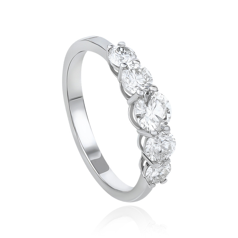 1.15ct Lunetta Gradué Solitaire Band